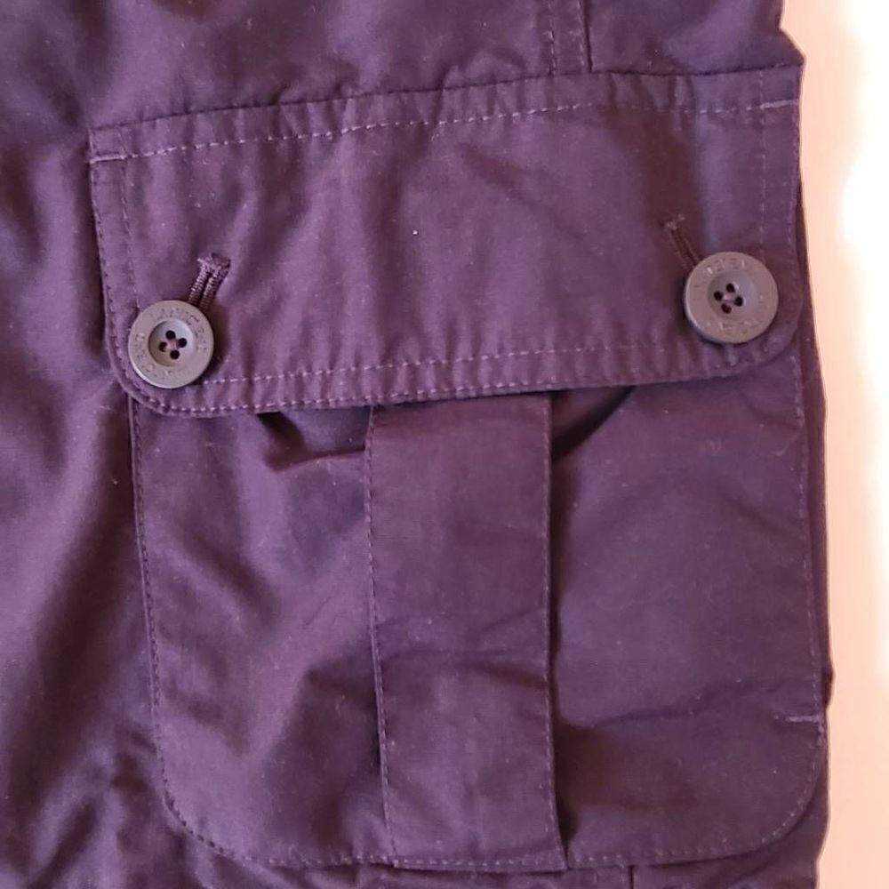 Lands' End Women's Full Zip Button Closure Hooded Rain Jacket Black Small - Picture 7 of 12